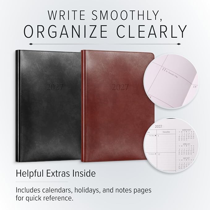 Gallery Leather Desk Monthly Planner 2026-2027 Acadia Plum