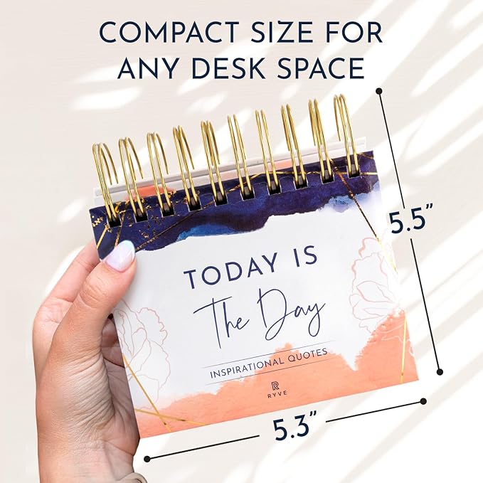 Motivational Desk Flip Calendar with 366 Daily Affirmations, Gift for Women | Inspirational Perpetual Desk Calendar, Daily Motivational Quotes, Positive Affirmations, Reflection Prompts, Office Decor