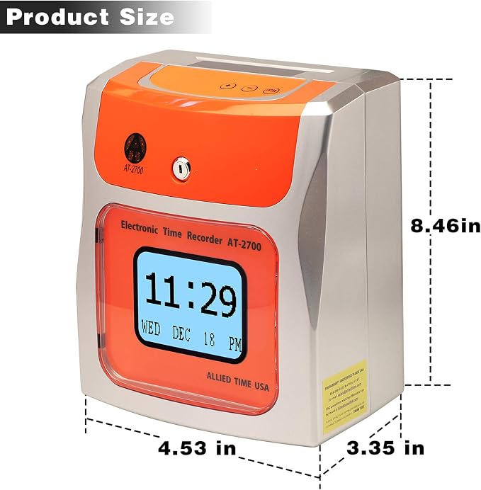 Touch Free Small Business Time Clock AT-2700