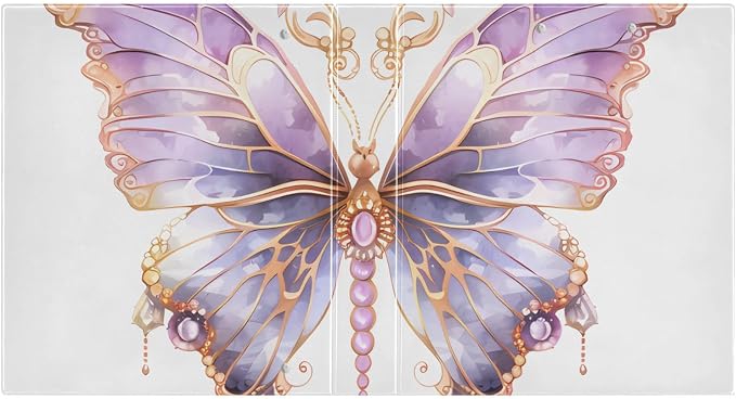 3 Ring Binder Butterflies Purple Butterfly 1.5 inch Binders Three Ring Binders with Clipboard Fit 8.5'' x 11'' Paper 3 Interior PVC Clear Pockets for Office Supplies