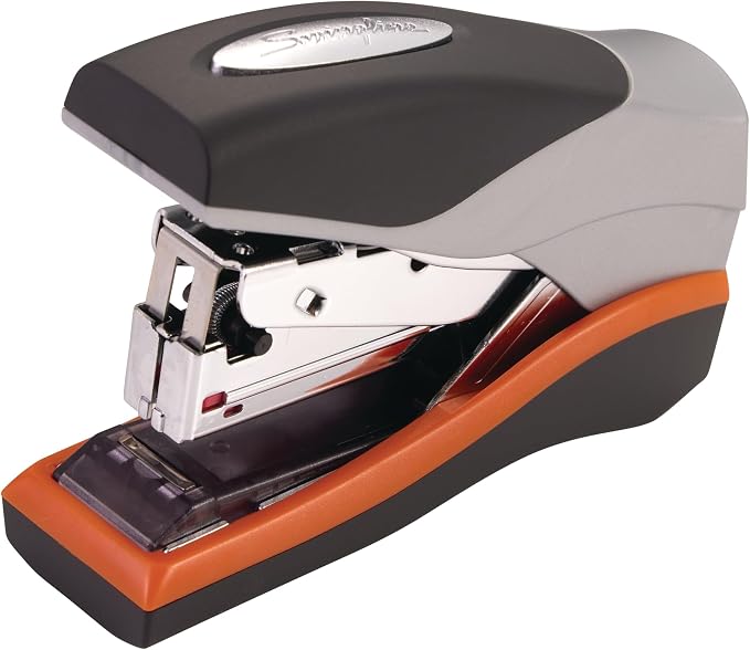 Swingline Stapler,40 Sheet Capacity,Optima 40,Jam Free,Reduced Effort,Compact,Soft Grip,Metal,Orange,Silver and Black (87842),(Pack of 6)