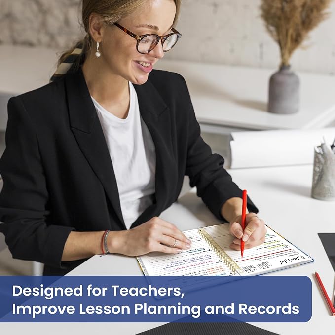 Taja Planner 2026-2027, Jul 2026-Jun 2027 Monthly & Weekly Calendar Planner | 6.3" x 8.5", Hardcover Academic Calendar, Teacher Student Agenda Book with Tabs, School Office Supplies, Midnight Stroll
