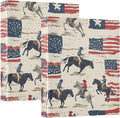 American Rodeo Cowboys Decorative 3 Ring Binder 1.5 Inch Large View Binders with Pockets Holds 200 Sheets File Organizer for Office College School, 1 Pack
