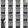 16 Pack Square Black Pen Holder, Metal Mesh Pencil Cups Bulk Pencil Holder Organizer Mesh Pen Holder for Desk Office Supplies School Classroom Desktop Accessories Makeup Brush