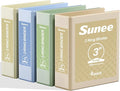 SUNEE 3 Ring Binder 3 Inch 4 Pack, Clear View Binder Three Ring PVC-Free (Fit 8.5x11 Inches) for School or Office Supplies, Neutral Aesthetic