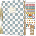 bloom daily planners 2026-2027 Planner - Academic Year (July 2026 - July 2027) Monthly & Weekly Soft Cover Planner for Women - 13 Month Calendar Agenda Book with Stickers - 5.5" x 8.25" - Checkered