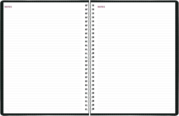 Brownline® 2027 DuraFlex Weekly Planner, Appointment Book, 12 Months, January to December, Twin-Wire Binding, 11" x 8.5", Black (CB950V.BLK)