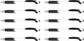 DISCOUNT PROMOS Ballpoint Pens With Rubber Grip - 10 pack - Black Ink Ball Point Pen with Soft Touch Plastic - White