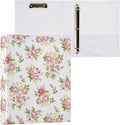3 Ring Binder, Pink Rose Flower Floral File Folder Holds 200 Sheets File Storage for Women Men School Office Supplie