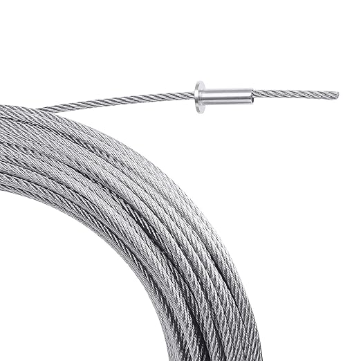 BLIKA 100 Pack Stainless Steel Protector Sleeves for 1/8" 5/32" or 3/16" Deck Cable Railing, for Wood/Composite Posts, T316 Marine Grade, Cable Railing Protector Sleeves