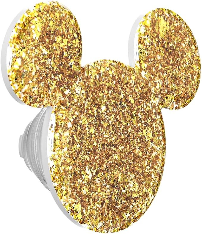 PopSockets Adhesive Phone Grip, Holder- Earridescent Gold | Secure Comfortable Hold, Anti-Drop, Kickstand, Disney, Mickey Mouse, Minnie, Gold