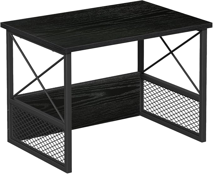 Printer Stand for Desk, Desktop Printer Stand Shelf Organzier for Home Office, for Above and Under Desk, Fax Machine Copier Scanner, Black