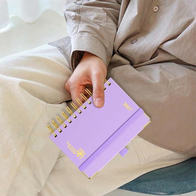 POPRUN 2027 Daily Planner One Page Per Day, 4.25" x 6.25" Small Calendar