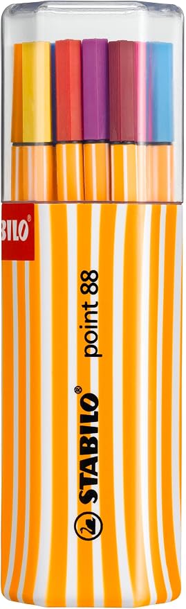 STABILO - point 88 - Fineliner - Twin Pack of 20 - Assorted colors