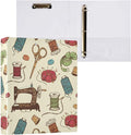Needle Scissor and Thread Sewing Tool Binder 1.5 Inch Binder with Clipboard&Pockets, Hardcover Binders 3 Ring, Heavy Duty Large File Folder for Home Office School Supplies - Holds 200 Sheets