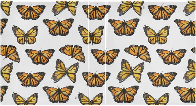 Watercolor Monarch Butterfly Binder 3 Ring 1.5 Inch Binder with Clipboard&Pockets, Hardcover Binders Heavy Duty Large File Folder for Office School Supplies - Holds 200 Sheets