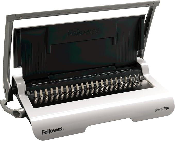 Fellowes Star+ Comb Binding Machine, Classroom Must-Haves Manual Binder, 15-Sheet Punch Capacity, Perfect for School Supplies & Classrooms (5006501)