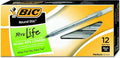 BIC Round Stic Xtra Life Ballpoint Pen, Medium Point (1.0mm), Black, Flexible Round Barrel For Writing Comfort, 12-Count (Pack of 36, 432 Count Total)