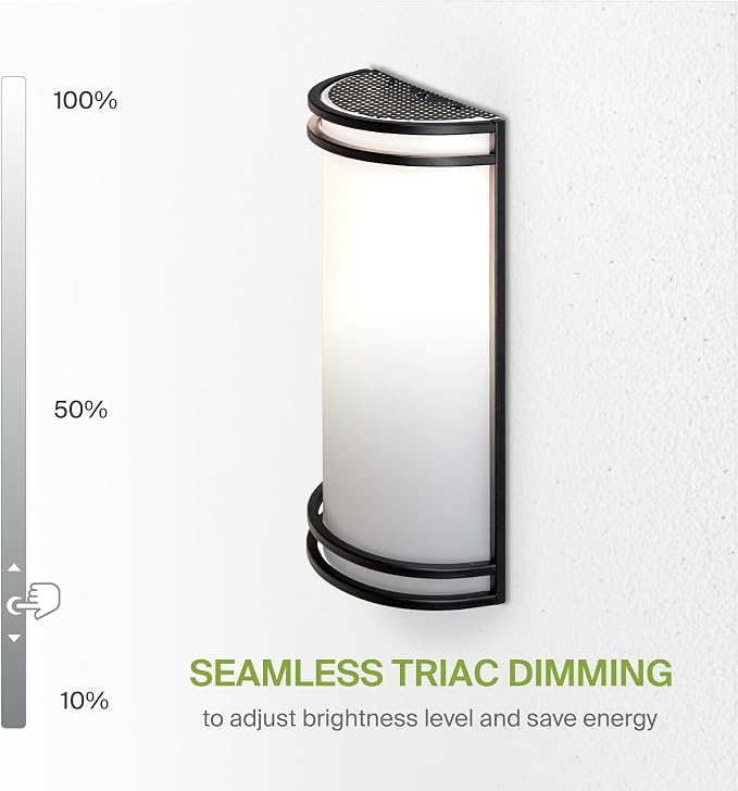 ASD Indoor LED Wall Sconce Lights - 14 Inch 20W Black Modern LED Wall Sconces Hardwired - ETL Dimmable 3000K 4000K 5000K Adjustable Sconce Light Fixture for Bedroom, Hallway