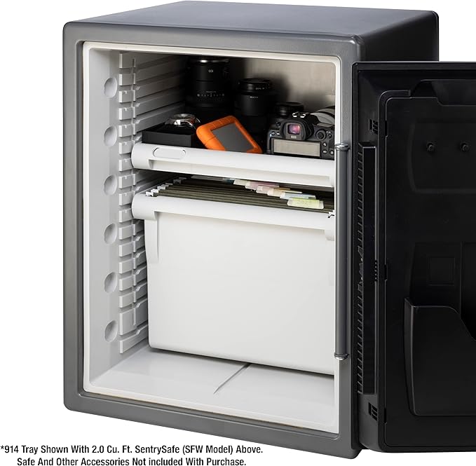 SentrySafe White Shelf Insert for SFW205 Fireproof and Waterproof Safes, Multi-Positional Shelf Storage Accessory for Safes, 914