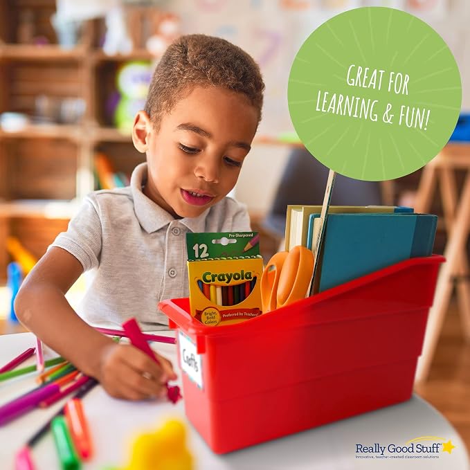 Really Good Stuff Durable Book and Binder Holder, 6-Pack, Group Color