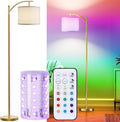 Battery Operated Floor Lamp, RGB Dimmable Cordless Standing Lamp with Remote Control for Living Room, Tall Floor Lamp for Bedroom -Gold