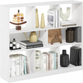 Furinno DALY Book Shelf, 8-Cube Bookshelf, Horizontal Cube Storage Organizer Bookcase, 10.9 x 47.2 x 39.4, for Living Room, Bedroom, Home Office, White
