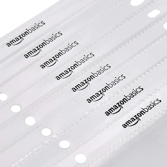Amazon Basics Sheet Protectors for 3 Ring Binder, Non-Glare, Top Loading, Letter Size 8.5 x 11 in, Clear, 1200-Pack