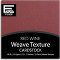 Red Wine—12x12 Textured Cardstock | 80lb Textured Red Scrapbook Paper | Premium Cardstock for Cricut Cutting | 25 Sheets