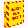Avery® UltraDuty™ SDS 3 Ring Binder, 2" Rings, 1 Yellow/Red Binder | For Industrial Workplace and Facility Use, OSHA HazCom Compliant, Attached 36" Chain, Water and Chemical Resistant Cover
