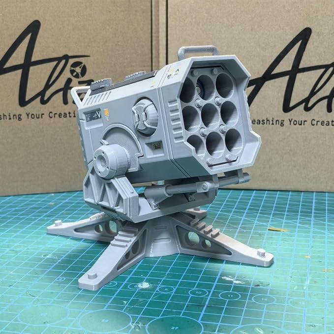 3D Printed Missile Launcher Battery Storage Box/Pen Holder 3.0 Version - Military Model Desktop Decor, PETG Material, Mechanical Linkage Design