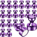 LOVIMAG Fridge Magnets 20Pcs Refrigerator Whiteboard Small Strong Magnet Classroom Kitchen Accessories Decorative Locker Set Decor Must Haves Office Calendar Refrigerador Magnetic Cute Crafts Purple