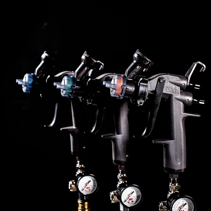 3M Performance Fine Finish Spray Gun System 26978 | Incl. PPS 2.0 Cup System, 15 Repl. Gravity Fine Finish HVLP Atomizing Heads; Air Control Valve