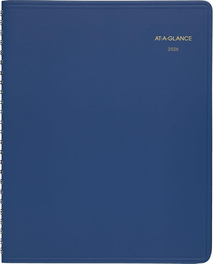 AT-A-GLANCE 2027 Planner, Monthly, 7" x 8.75", Unruled Daily Blocks, Blue (701242027)