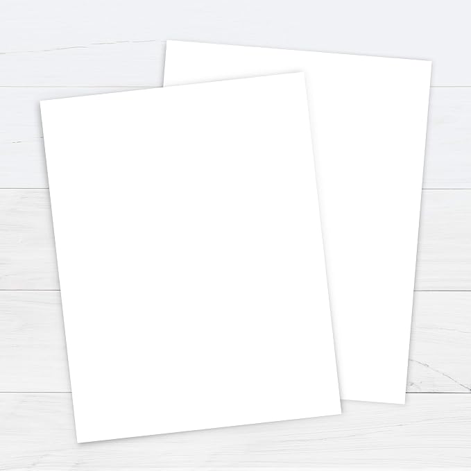 PrintWorks White Cardstock 8.5" x 11" - 67 lb/147 gsm Vellum Bristol, Made in the USA - SFI-Certified 92 Bright Card Stock Printer Paper for School, Craft, & Office Use (00540) 100 Sheets (Pack of 5)