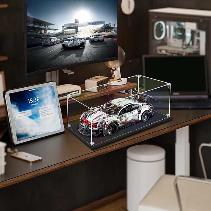 3MM Acrylic Display Case for 1:10 Scale Car Model Box(21.65x9.84x7.09inch) | dofopo for 1:10 Scale Diecast Car Model Car Thickened Clear Acrylic Display Box for Lego 42096（21.65x9.84x7.09inch, 1:10)