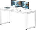SHW 55-Inch Commercial-Grade Office Computer Desk, White | 10-Year Limited Warranty