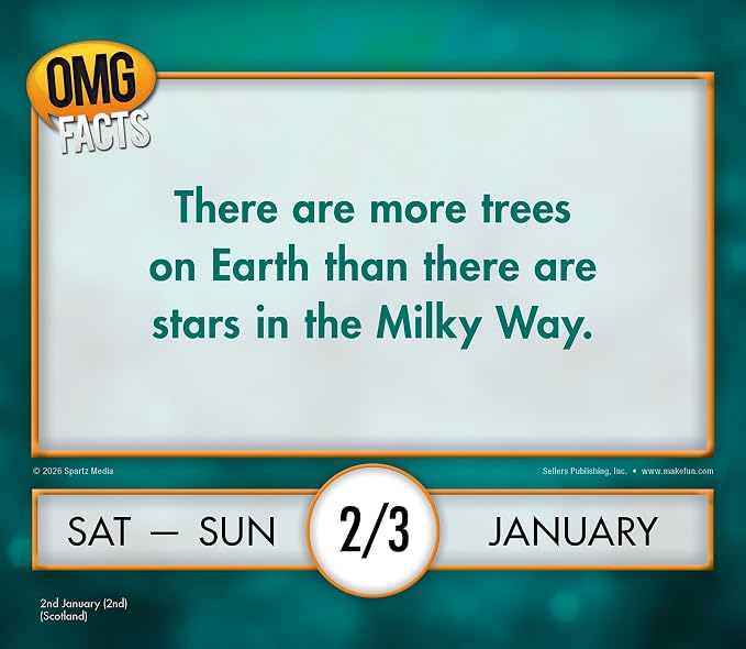 OMG Facts 2027 Daily Desk Calendar: Boxed Page-a-Day Trivia Calendar with Day-to-Day Hard-to-Believe Facts, Weird Truths & Bizarre Realities