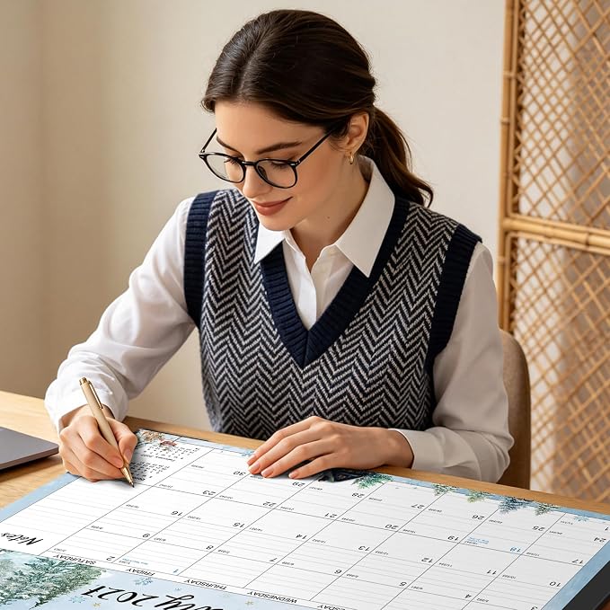 2027 Desk Calendar - 12 Month Large Desk Calendar 2027, 22" x 17"