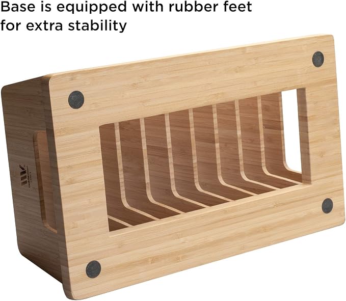 MobileVision Bamboo Desktop File Folder Organizer and Paper Tray, 10 Slots