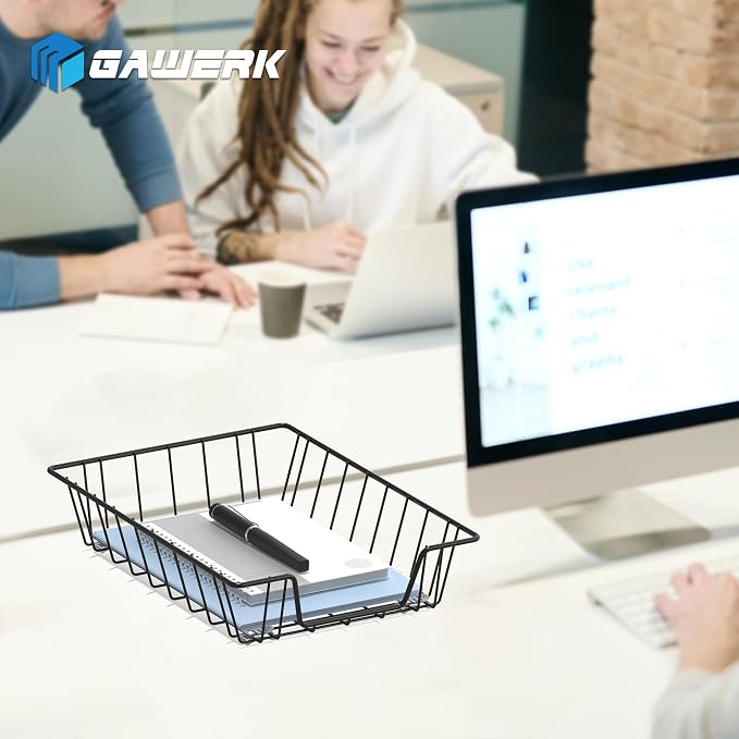 A4 Letter Magazine Desk File Storage Tray Organizer Bin (1)
