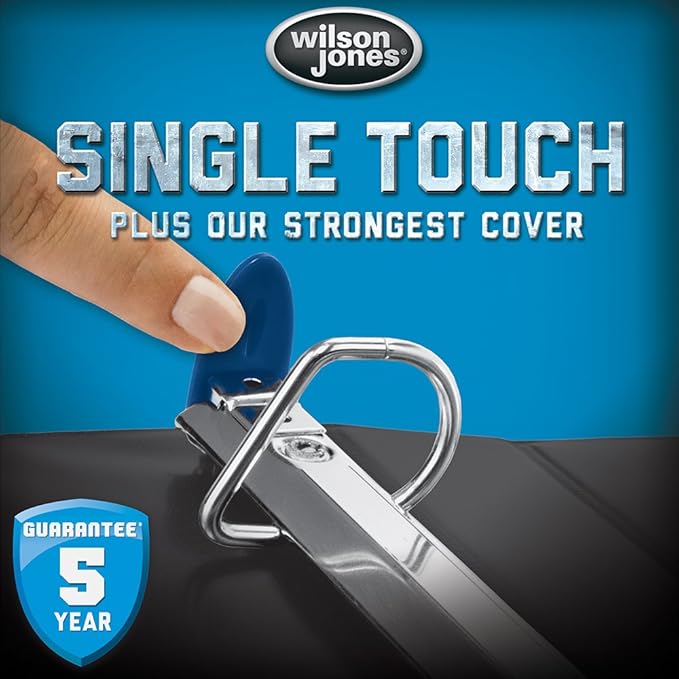 Wilson Jones 3 Ring Binder 4 Inch, Ultra Duty D-Ring View Binder with Extra Durable Hinge, Customizable, Black (W86641)