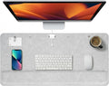 Magnetic Desk Mat System with Wrist Support 80×40cm, Premium Leather Desk Pad with Magnetic Accessories, Waterproof Non-Slip Desk Organizer for Office & Gaming