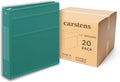 Carstens 1.5-Inch Heavy Duty 3-Ring Binder - Side Opening, Teal, Durable Plastic, No-Gap Rings, Waterproof Covers, No Pockets, Holds 250 US Letter Sheets, BPA-Free, Made in USA (2043-3R), Case of 20