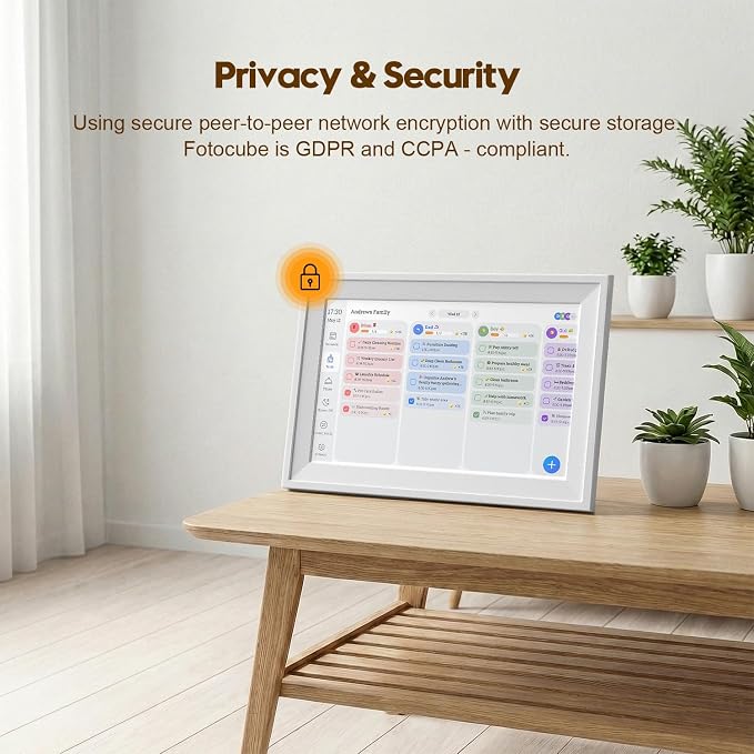 10.1 Inch Digital Calendar with IPS Touch Screen - Smart Electronic Calendar & Planner, Sync & Custom Alerts, Ideal Home Office Management Tool