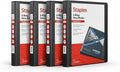 Staples 1" 3-Ring View Binder, D-Ring, Black, 4/Pack