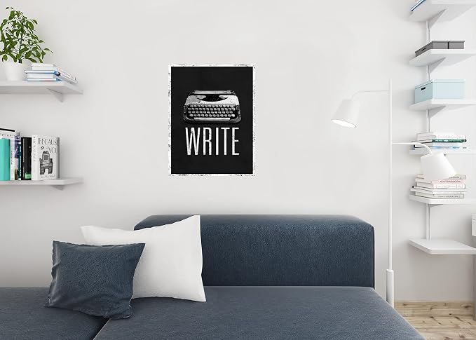 Write Typewriter Poster ELA Classroom Decor for Middle School High School English Language Arts Must Have Writing Posters Cool Wall Art Print 24x36