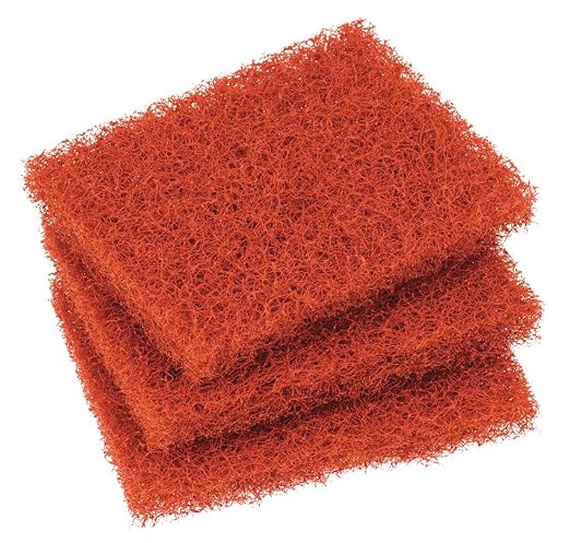 3M Scotch-Brite Griddle Cleaning, 4 in x 5.25 in, 6 Pads/Pack | Quick Clean Heavy Duty Scour Pad, For Baked On Food and Cooking Oils, Use on Hot or Cool Griddle