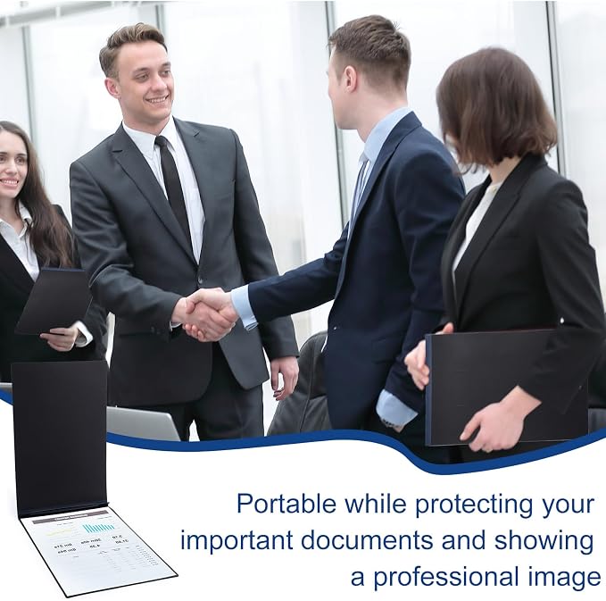 Fullhawl 10 Pcs Vertical Pressboard Report Cover 11x17 Pressboard Binder Folder with Metal Prong Presentations Portfolio Binder, 3'' Capacity to Neatly Bind Reports, Proposals(Black,11 x 17 Inch)
