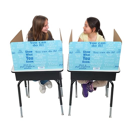 Really Good Stuff Blue Privacy Shields for Student Desks, Set of 12